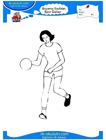Çocuklar İçin Hentbol Boyama Sayfaları 